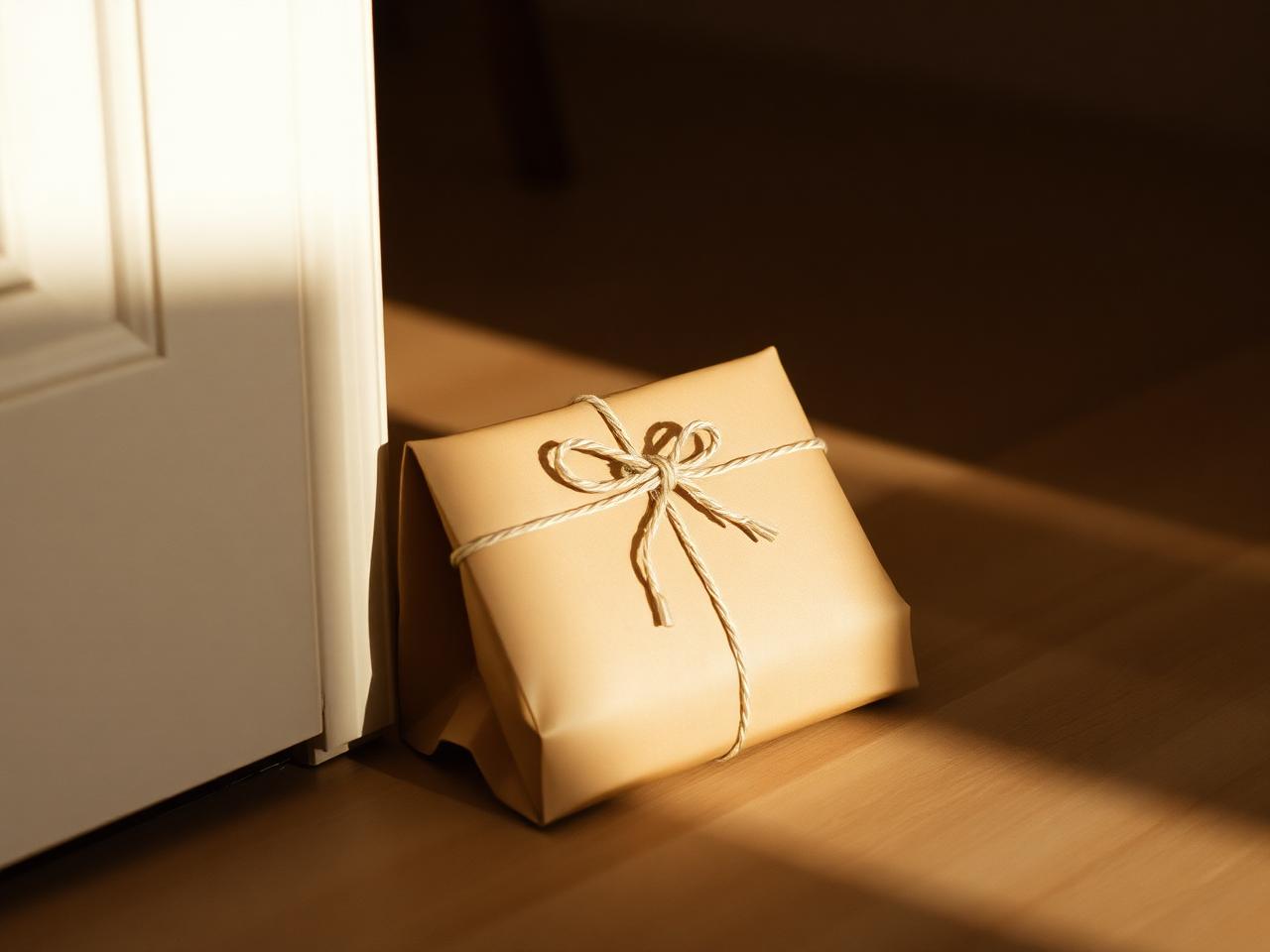 A plain, discreet parcel on a doorstep
